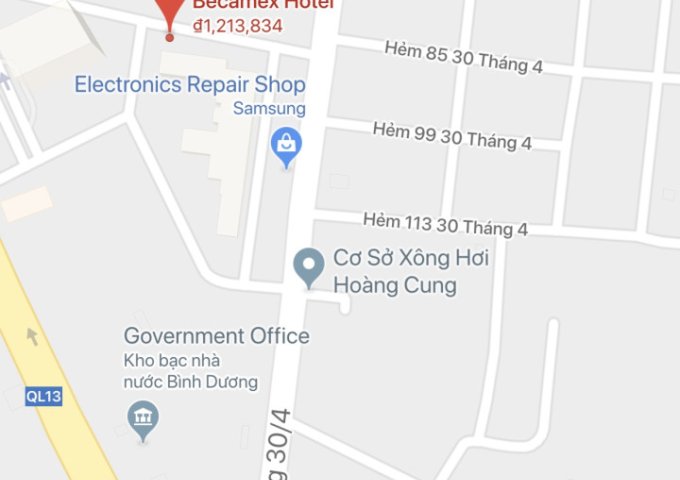 Bán nhà hẻm 85 đường 30/4, Phú Hòa, Thủ Dầu Một, Bình Dương, 4.7x16m