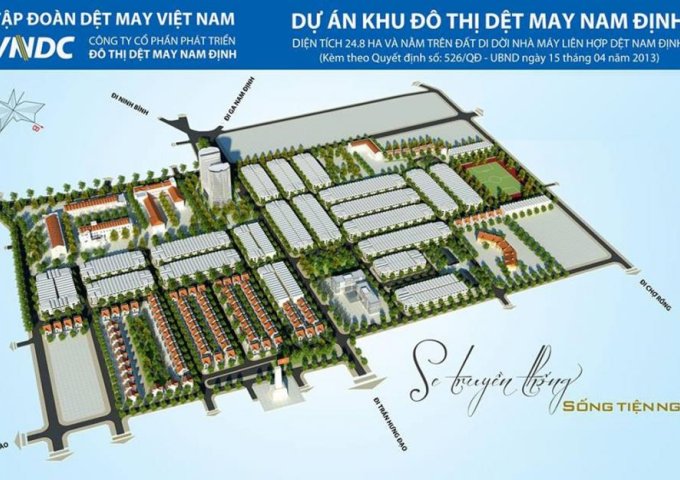 Bán đất lô CL3 khu đô thị Dệt may Nam Định