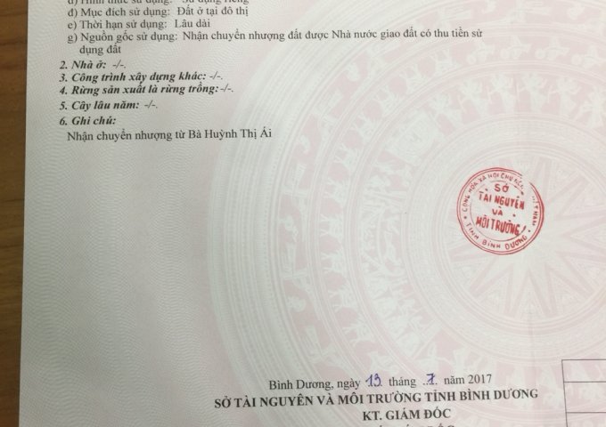 Bán lô đất 5B10 Mỹ Phước 4 vị trí đẹp, nhiều tiện ích, giá rẻ