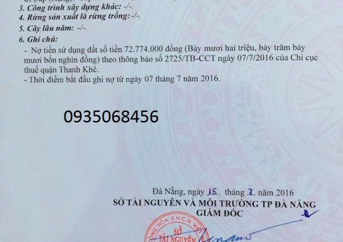 Bán nhà cấp 4 kiệt 536 Điện Biên Phủ, Đà Nẵng