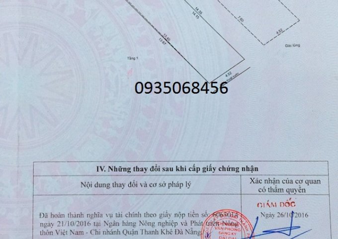 Bán nhà cấp 4 kiệt 536 Điện Biên Phủ, Đà Nẵng