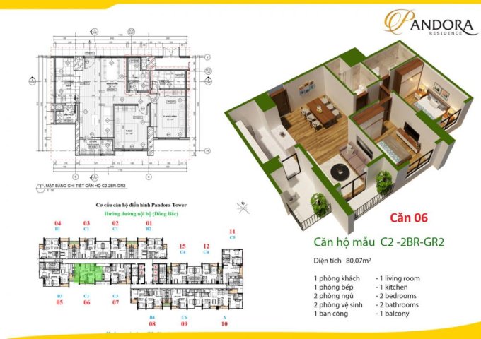 Chung cư cao cấp Pandora Tower 53 Triều Khúc mở bán quỹ căn đẹp chỉ từ 26 tr/m2