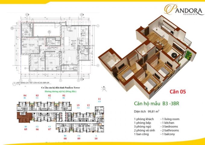 Chung cư cao cấp Pandora Tower 53 Triều Khúc mở bán quỹ căn đẹp chỉ từ 26 tr/m2