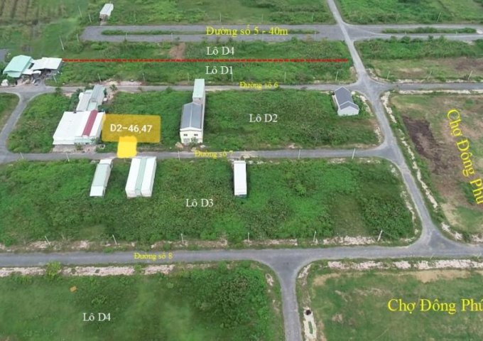 Bán nền khu dân cư Đông Phú lô D2 - 46,47 DT: 100m2, giá 450 triệu