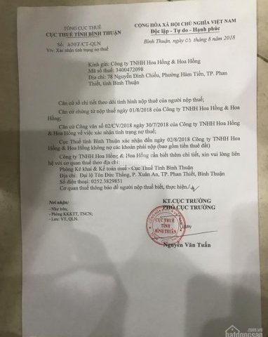 Chính chủ cần bán gấp nhà đất 1652m2 78 Nguyễn Đình Chiểu, Bình Thuận