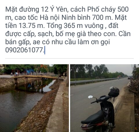 Bán đất nền dự án tại Xã Yên Khang, Ý Yên,  Nam Định diện tích 360m2  giá 2.7 Tỷ