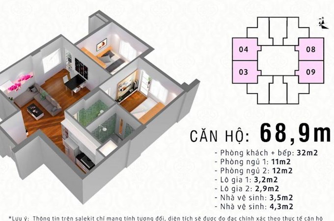 Chính chủ cho thuê căn hộ giá rẻ chung cư Mipec Kiến Hưng, Hà Đông, LH: 0988.08.88.04