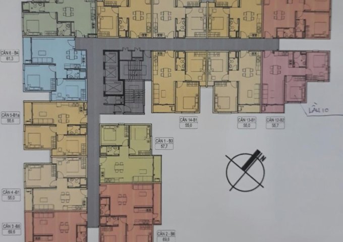 Bán căn góc 8.03 chung cư Thới Bình, 80m2, 2 PN, 2.4 tỷ