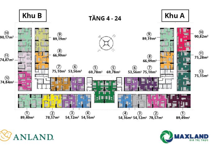 Chính chủ cần bán CH 1611 (75m2) khu A dự án Anland Nam Cường Dương Nội, giá 24tr/m2. 0961897088
