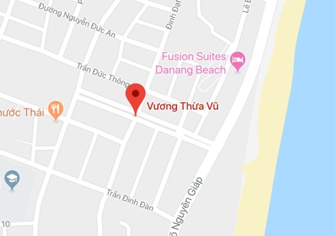 Bán đất đường Vương Thừa Vũ, Đà Nẵng 10 x 18m, cách biển 130m, khu phố Hàn Quốc