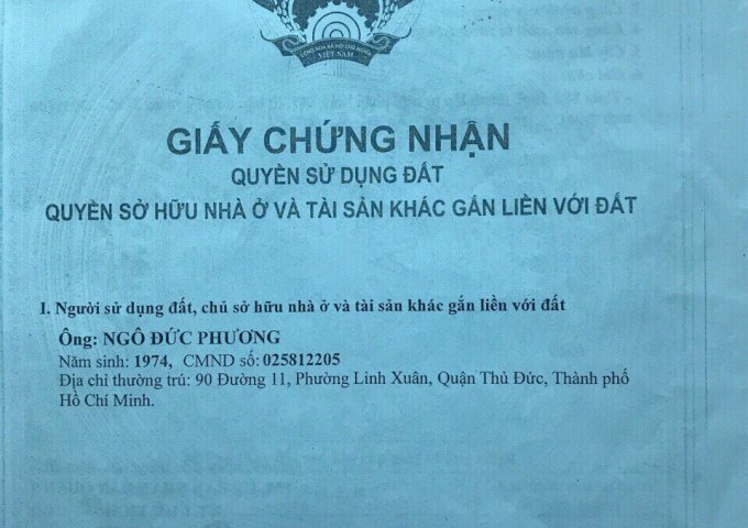 Cần bán nền hẻm 97 Bưng Ông Thoàn, P. Phú Hữu, Quận 9, cạnh villa Park của MIK