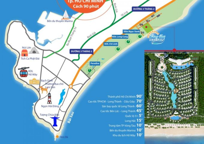 Bán đất biển làng du lịch Chí Linh, Tp Vũng Tàu chỉ 22tr/m2