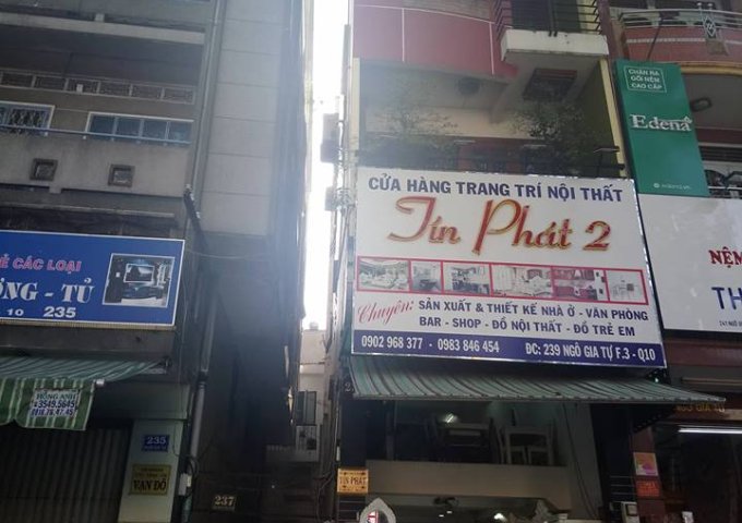 Cho thuê nhà riêng căn góc 2 mặt tiền 239 Ngô Gia Tự, quận 10. 80 triệu/th