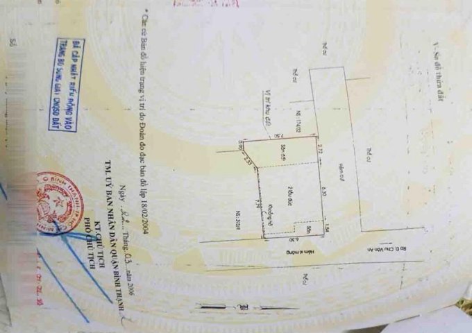  Chính chủ bán BT Hẻm 8m 393/4 Chu Văn An, P.12, Bình Thạnh - DT: 6 x 12m nở hậu 7,5m. CN 68,5m - Nhà 1 trệt, 2 lầu, sân thượng - 7,3 tỷ