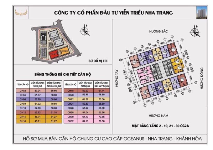 Cần bán căn chung cư tòa OC2A tầng cao dự án Mường Thanh Viễn Triều Nha Trang với giá hòa vốn