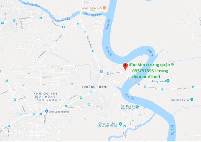 Bán đất dự án Đảo Kim Cương, Quận 9, mặt tiền đường Long Thuận