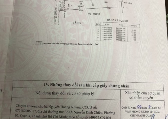 Cần bán nhà hẻm đường Nguyễn Duy Trinh, Quận 9