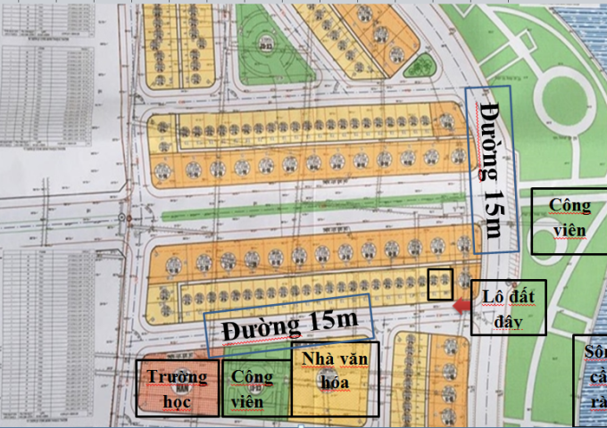 Bán đất dự án Bắc Trần Quang Khải, Đồng Phú, Đồng Hới, Quảng Bình 2 lô liền kề hướng Nam view công viên, trường mầm non, nhà văn hóa