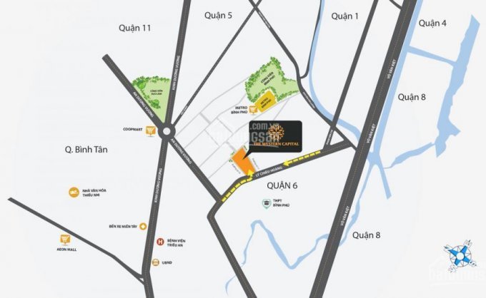 Bán căn hộ chung cư tại Dự án The Western Capital, Quận 6,  Hồ Chí Minh diện tích 45m2 