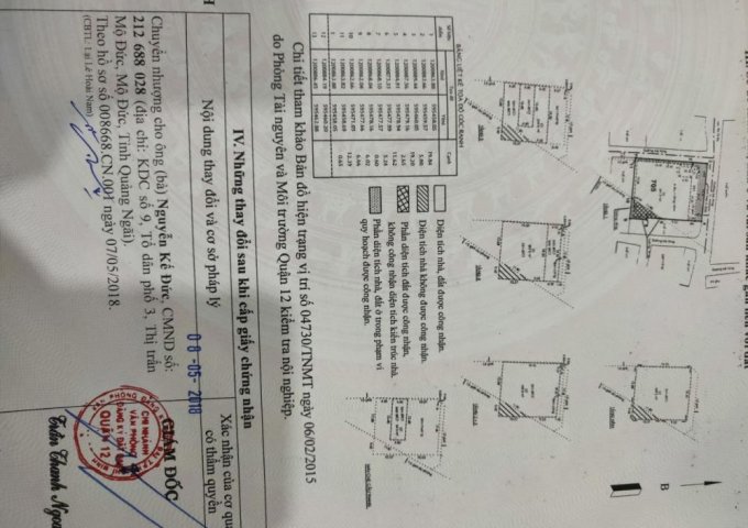 Bán chung cư 86/52 tân chánh hiệp 36, quận 12