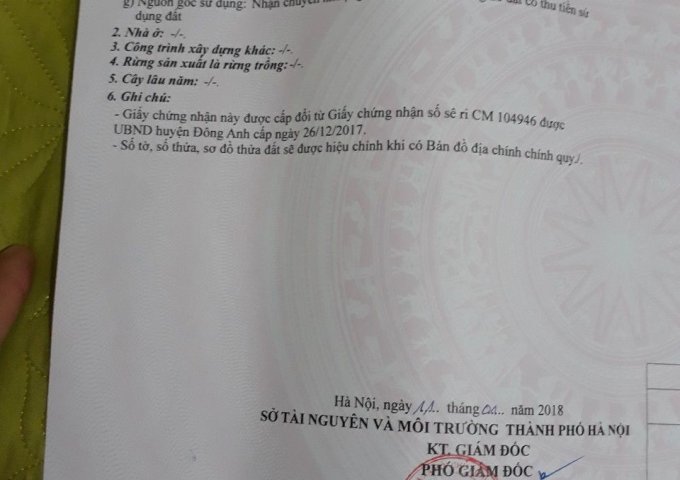 Chính chủ bán đất đấu giá hai mặt tiền lô X3 thôn Cổ Miếu, Thụy Lâm, Đông Anh, HN