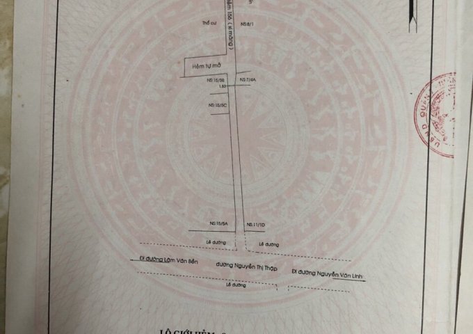 Bán nhà cấp 4, hẻm 156 Nguyễn Thị Thập, quận 7. DT: 5,2x22m, giá: 6.85 tỷ TL