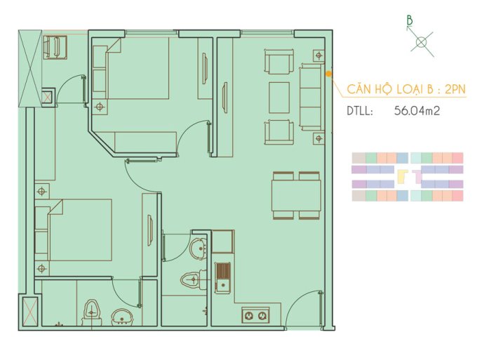 Căn hộ Đạt Gia 62m2 2 phòng ngủ quận Thủ Đức, đường Cây Keo giá rẻ nhất phường
