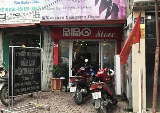 Bán nhà mặt đường Số 342 Ngô Gia Tự DTMB 63m2 (3 x 21) x 1,5 tầng hướng Tây Bắc = 3,5 tỷ