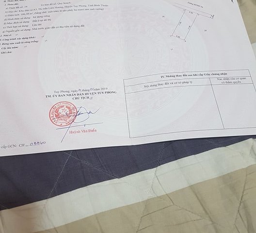 Bán nhanh đất mặt tiền khu A3,TT liên huong,tuy phong,bình thuận
