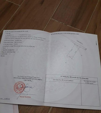 Bán nhanh đất mặt tiền khu A3,TT liên huong,tuy phong,bình thuận