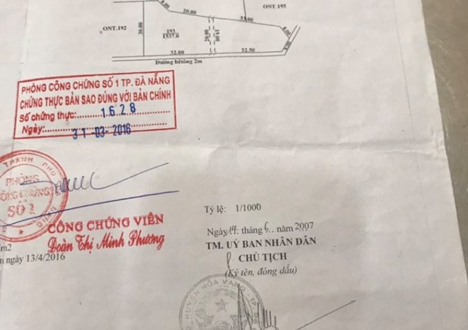 Bán đất chính chủ thôn phú sơn 1, hòa khương, hòa vang