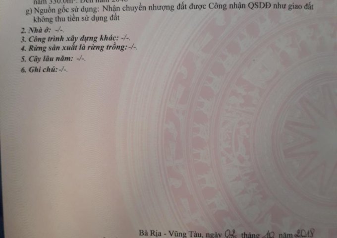 Bán đất ấp phước lập , phường Mỹ Xuân, Thị Xã Phú Mỹ