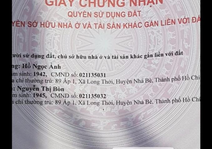 Bán gấp nhà 83.7m2 tại 642A Nguyễn Văn Tạo, huyện Nhà Bè, giá tốt