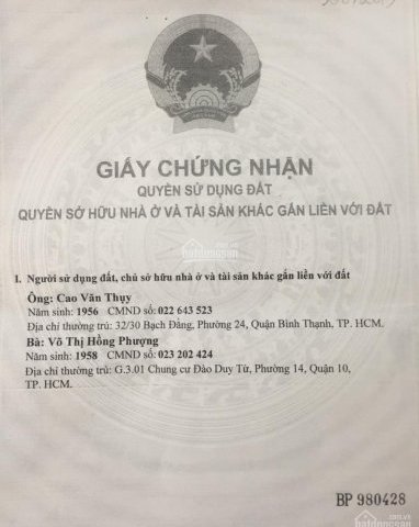 Bán căn hộ chung cư tại Dự án Chung cư Đào Duy Từ, Quận 10, Hồ Chí Minh diện tích 68m2 giá 3 Tỷ