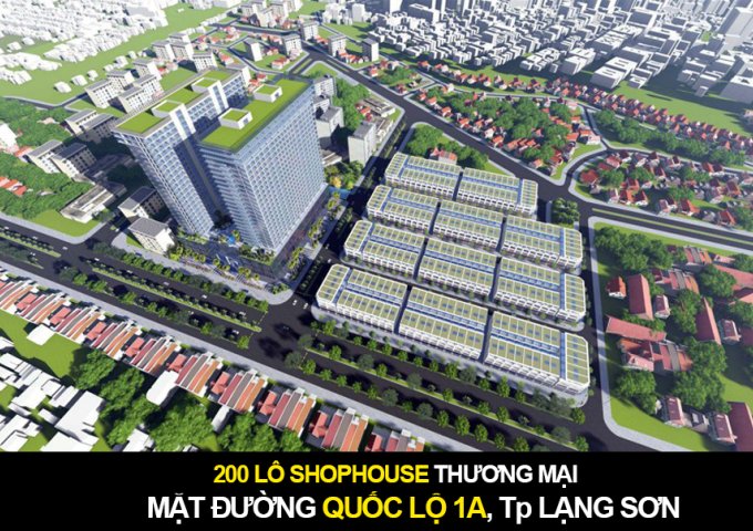 Mở bán Shophouse Apec Lạng Sơn | Nhà phố thương mại mặt quốc lộ 1A
