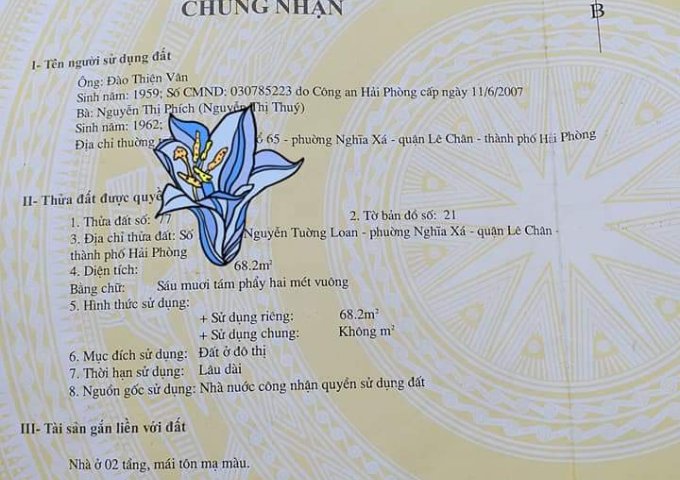 Bán nhà ngõ Nguyễn Tường Loan, Lê Chân, Hải Phòng, giá 1.75 tỷ