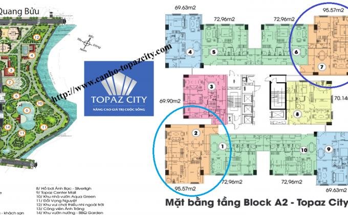 Cần bán nhanh căn hộ Topaz City A1 DT 95.57m2 3PN 2WC giá tốt nhất thị trường hiện tại