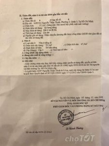 Bán Nhà 1 trệt 1 lầu 27m2 đường Nguyễn Thiện Thuật Q3.  Tp Hồ Chí Minh ,Liên hệ: 0963735054