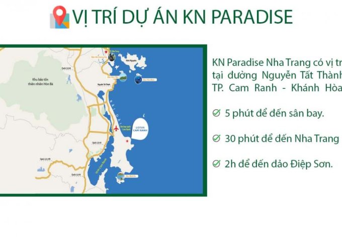 Nền nhà phố biển KN Paradise (KN Paragrus) ngay Bãi Dài Cam Ranh, chỉ với 2 tỷ/nền. LH 0902 952 499 