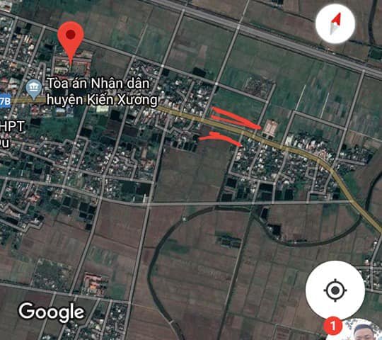  Bán lô đất đi qua bệnh viện Kiến Xương 500m, mặt đường quốc lộ 39B thị trấn Thanh Nê Kiến Xương