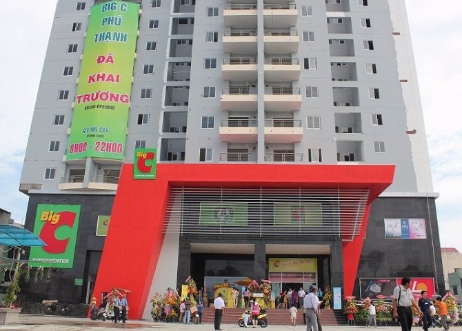 Bán căn hộ Big C Phú Thạnh, DT 69m2, 2PN, NT cơ bản, giá 1,65 tỷ, LH 0932044599