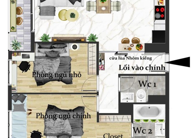 Cho thuê phòng ngủ master căn hộ Sunrise City View quận 7, TPHCM