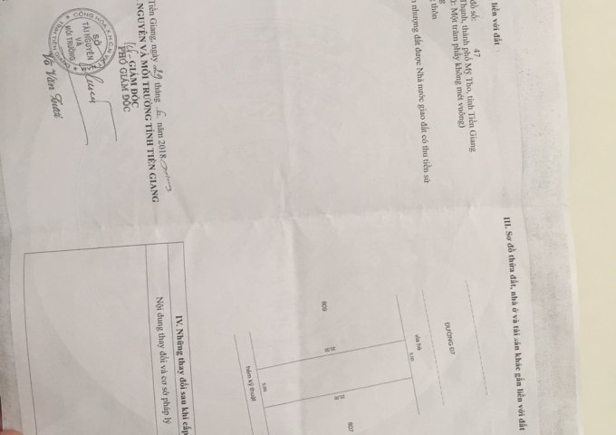 Bán đất nền KDC Long Hòa B gần quãng trường thành phố Mỹ Tho