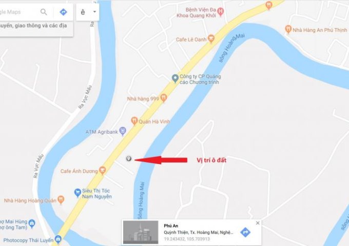 Bán đất tại Đường Quốc lộ 1A, Hoàng Mai, Nghệ An diện tích 325m2 giá 1.2 Tỷ