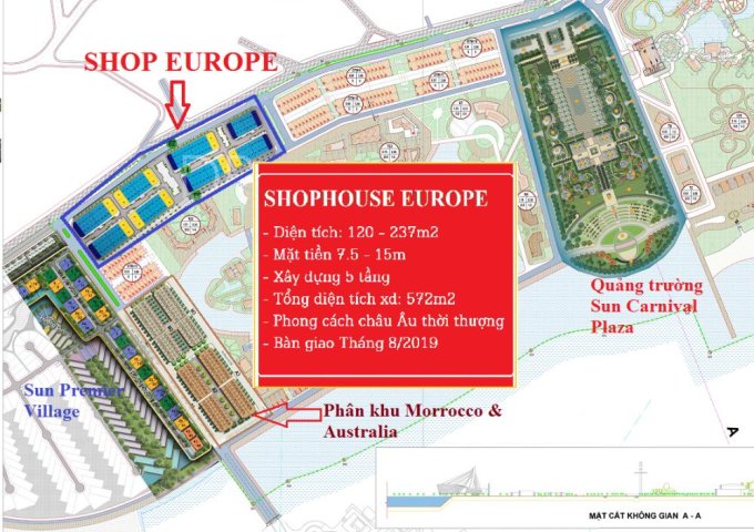 Bảng giá Europe Shophouse Sun Plaza Grand World Hạ Long cập nhất mới nhất từ chủ đầu tư Sun Group Hotline 0936166608
