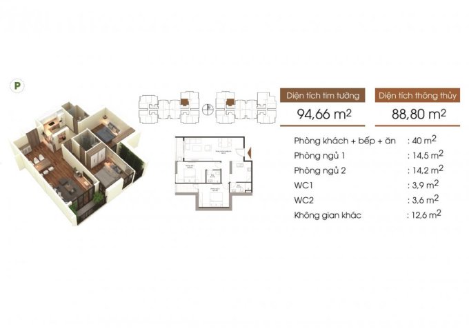 Cần bán căn 3 phòng ngủ - 88.8m2 chung cư five star kim giang, full nội thất cả đồ điện giá 2.850 tỷ