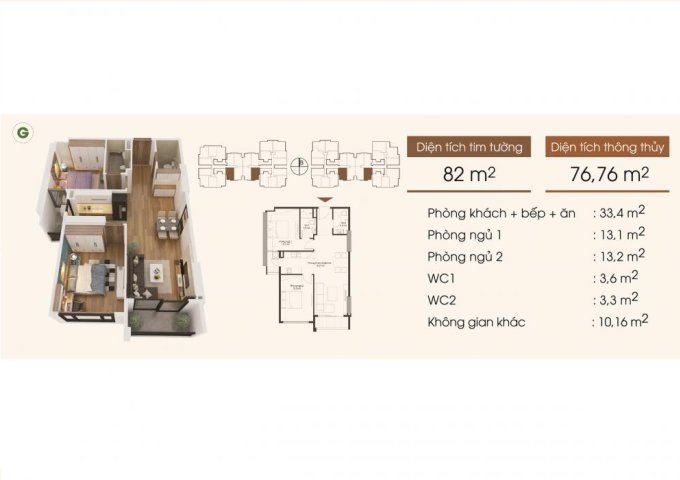 Cần bán căn hộ 2 phòng ngủ, ban công hướng nam, full nội thất giá 2.5 tỷ tại chung cư five star kim giang
