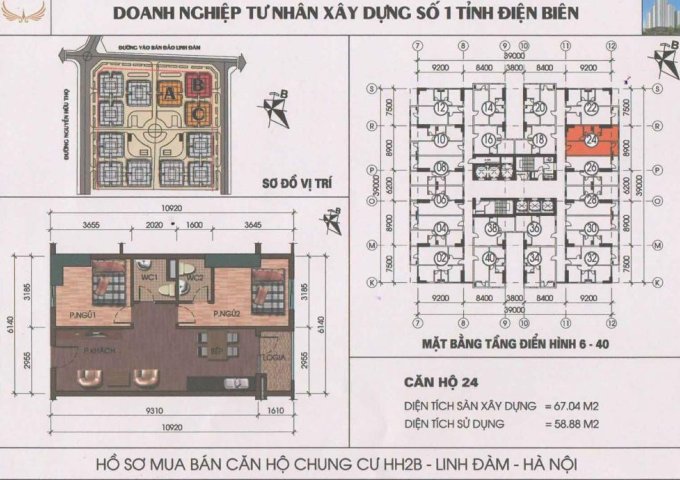 Chỉnh chủ cho thuê căn hộ 2 phòng ngủ, diện tích 67m2 tại khu đô thị Linh Đàm. LH 0968397882