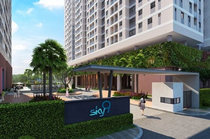 Officetel chung cư Sky 9 view Liên Phường, DT 37 m2, giá 1.01 tỷ