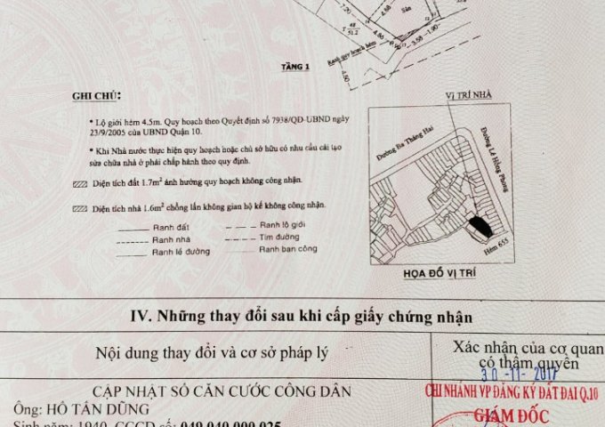 Bán nhà Villa 655/2  Lê Hồng Phong ,P.10,Q.10 , TPHCM